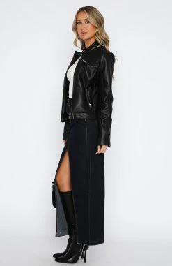 Take My Picture Denim Maxi Skirt Dark Wash -whitefox shop 08.06.2331099