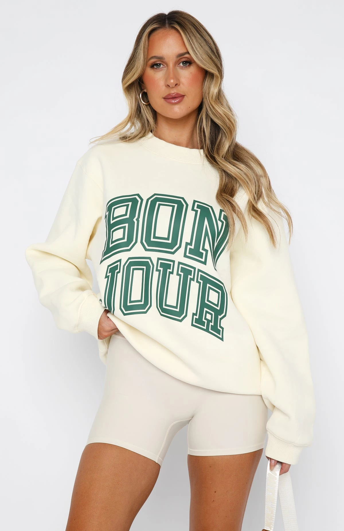 Take Me To Paris Oversized Sweater Cream 4 Take Me To Paris Oversized Sweater Cream - Image 2