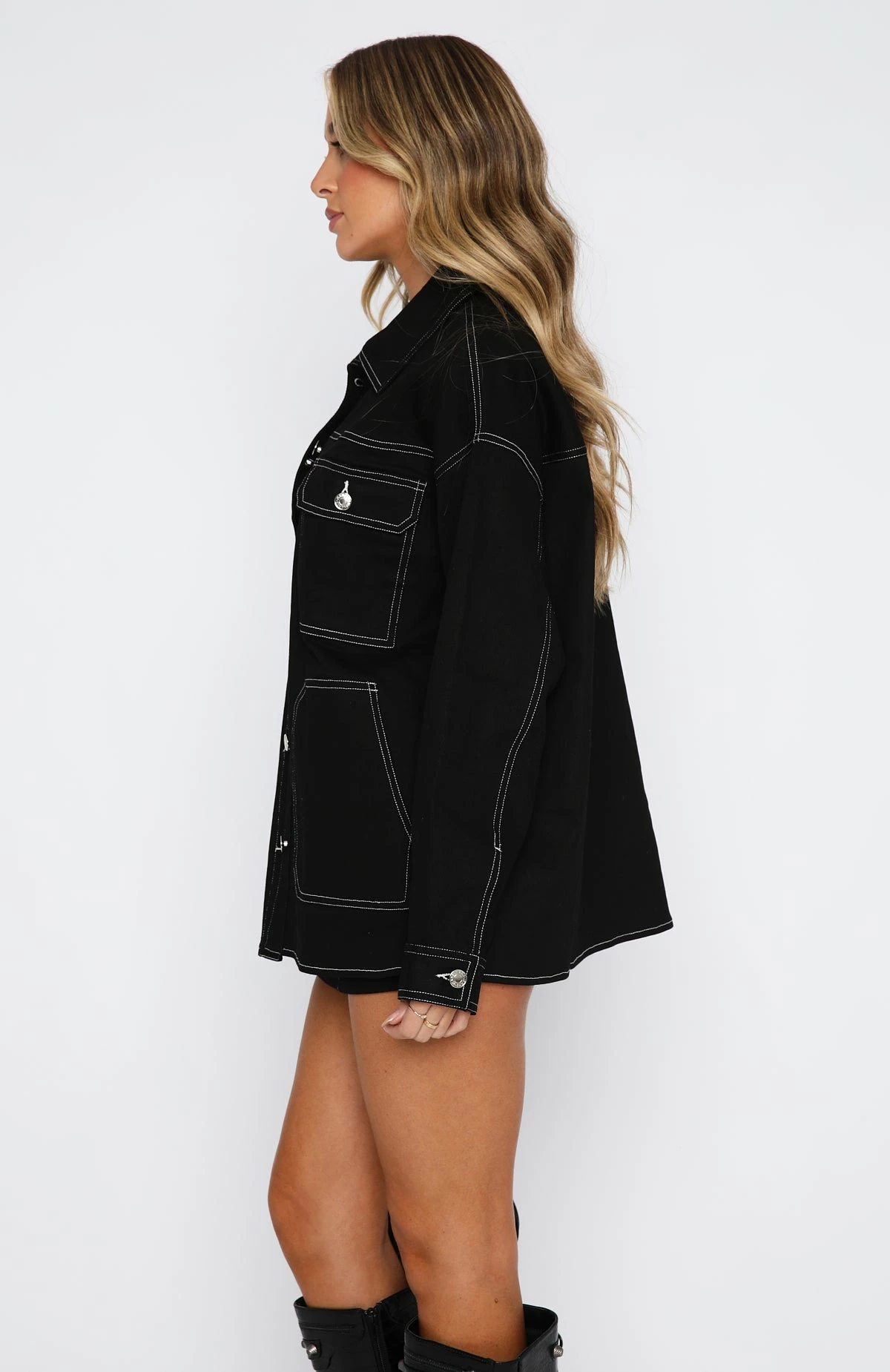 Meet Me Backstage Oversized Jacket Dark Charcoal 5 Meet Me Backstage Oversized Jacket Dark Charcoal - Image 3