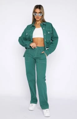 Right Way Pants Forest Green -whitefox shop 08.09.22 719