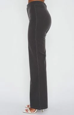 Don't Waste My Time Pants Charcoal -whitefox shop 09.03.232344