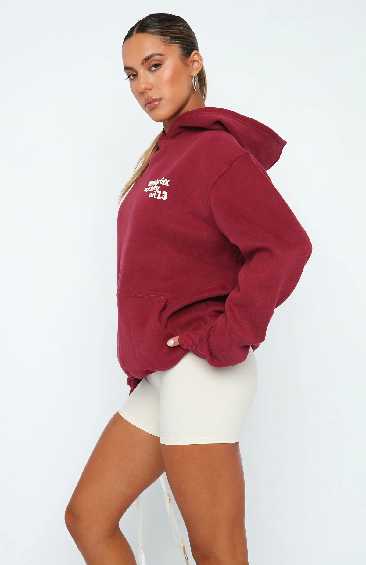 Enough Said Oversized Hoodie Wine 5 Enough Said Oversized Hoodie Wine - Image 3