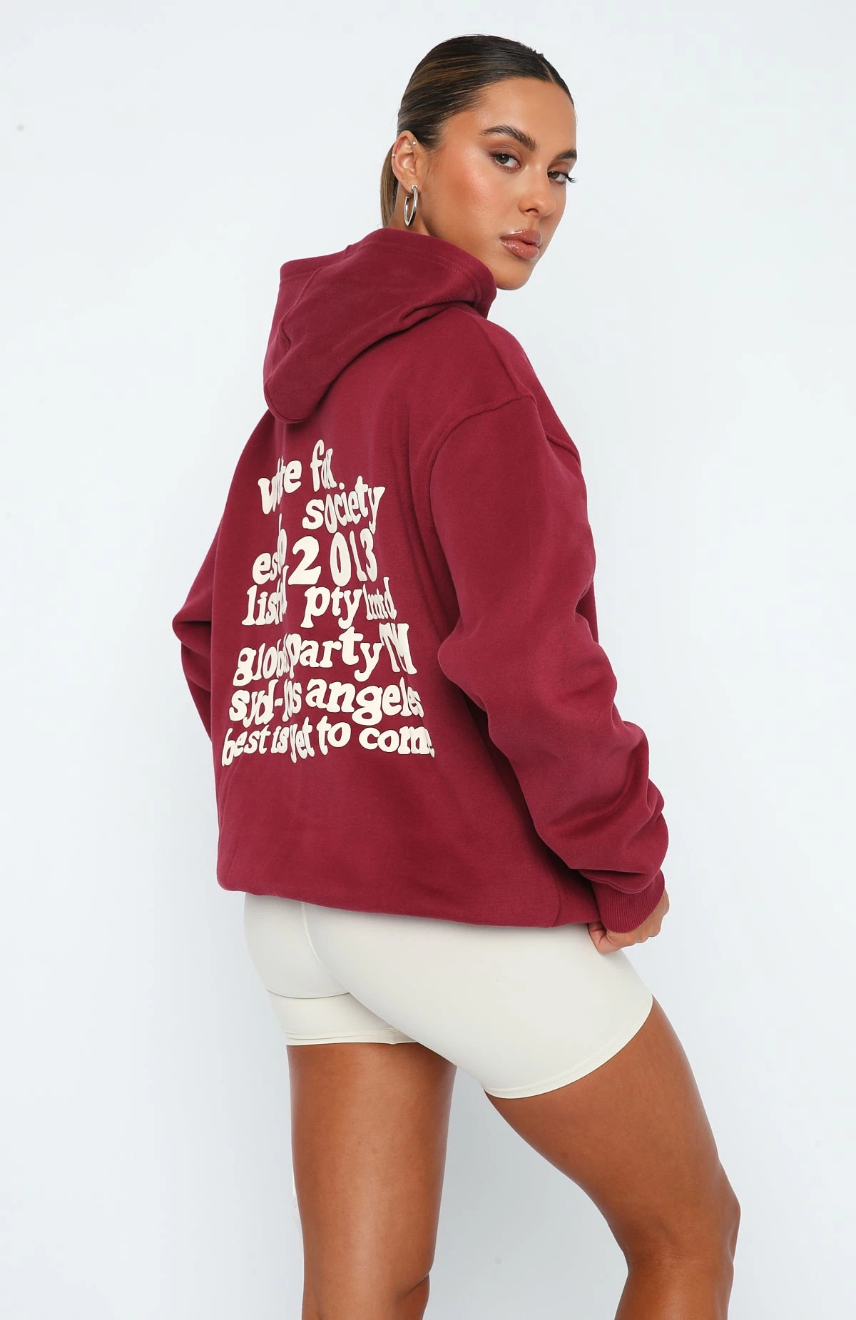 Enough Said Oversized Hoodie Wine 6 Enough Said Oversized Hoodie Wine - Image 4