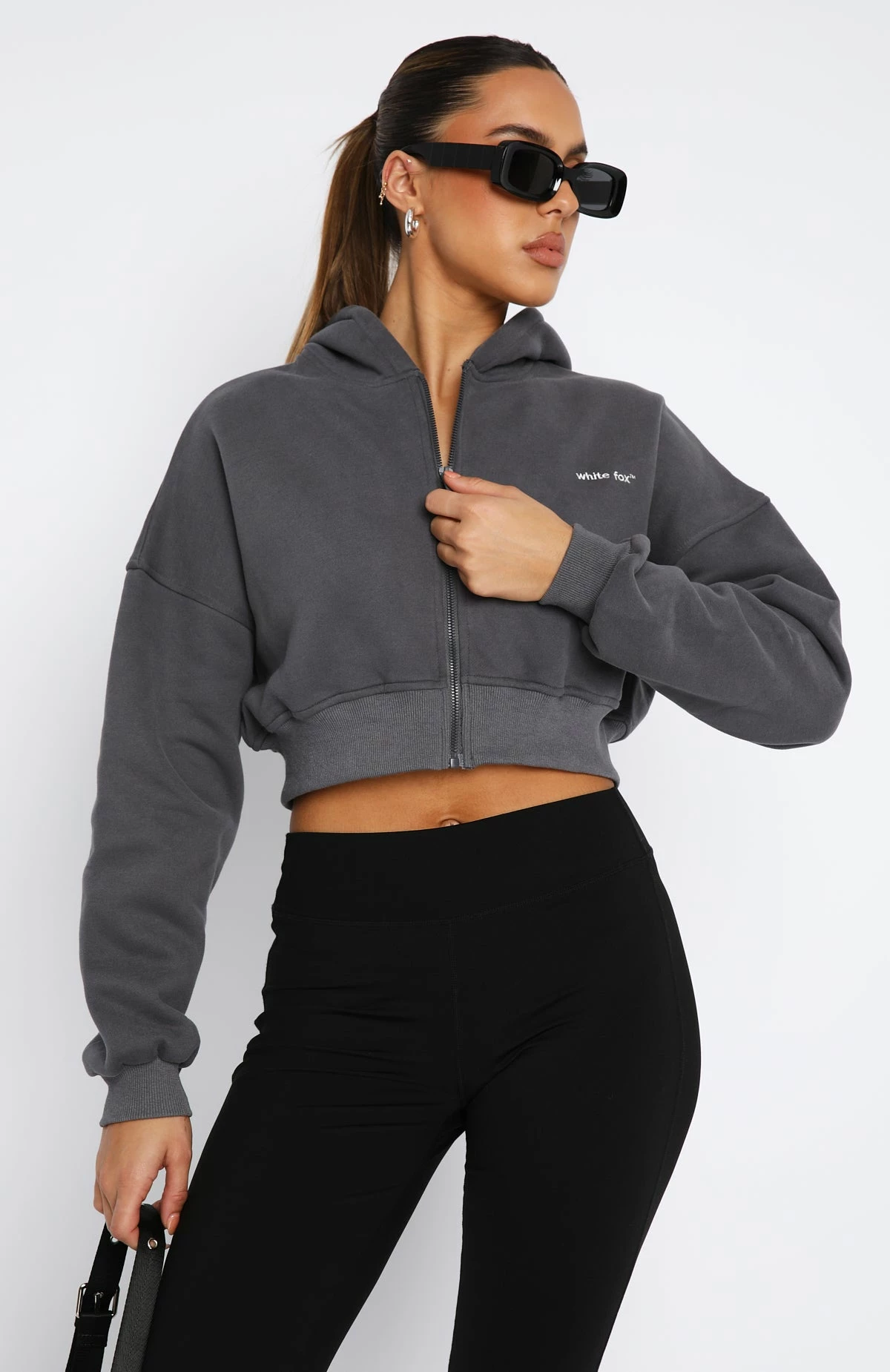 She's Effortless Cropped Hoodie Slate 4 She's Effortless Cropped Hoodie Slate - Image 2