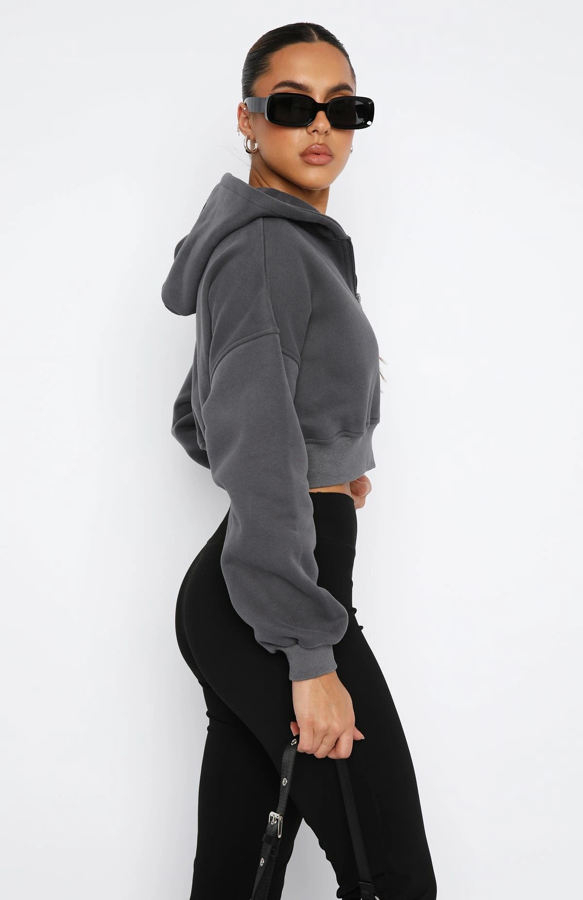 She's Effortless Cropped Hoodie Slate 5 She's Effortless Cropped Hoodie Slate - Image 3