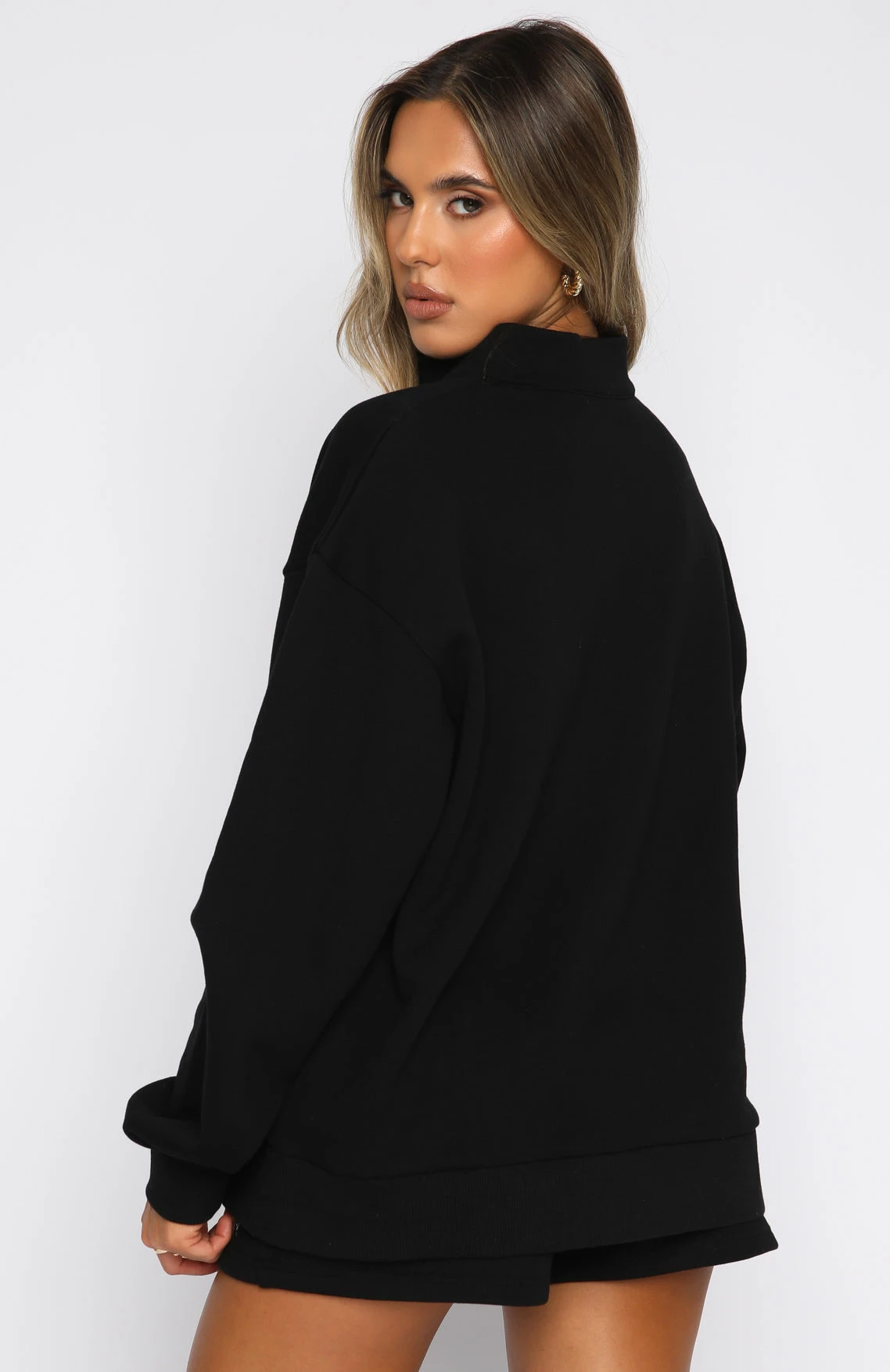 The Highest Demand Zip Front Sweater Black 6 The Highest Demand Zip Front Sweater Black - Image 4