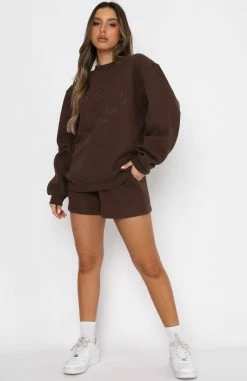 Best Of Both Oversized Sweater Chocolate -whitefox shop 17.09.20 1043