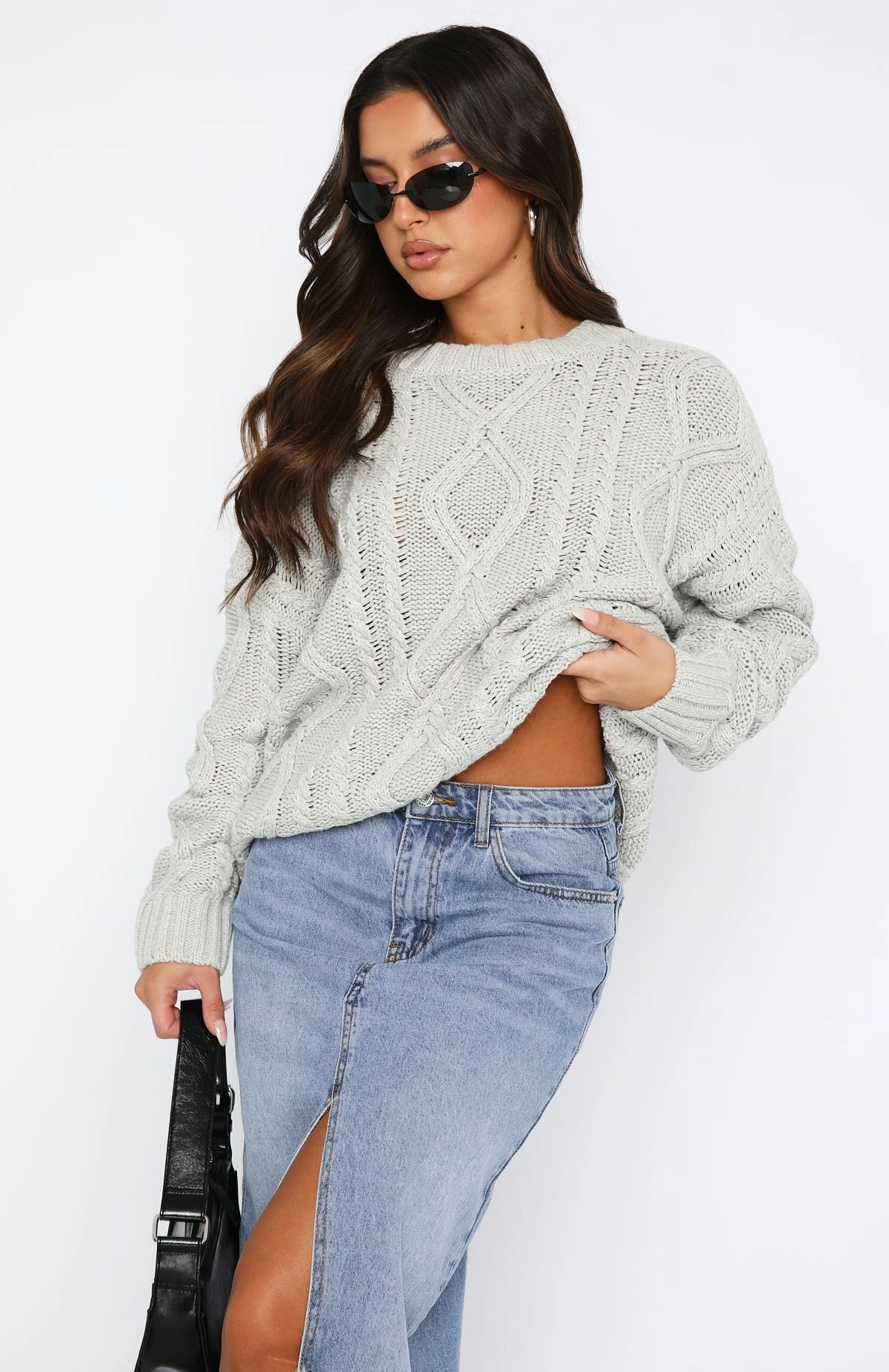 Strong Attraction Knit Sweater Grey 4 Strong Attraction Knit Sweater Grey - Image 2