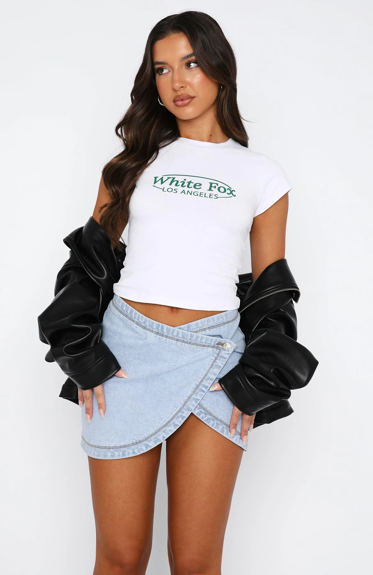 Lost In A Dream Denim Mini Skirt Light Blue Wash 4 Lost In A Dream Denim Mini Skirt Light Blue Wash - Image 2