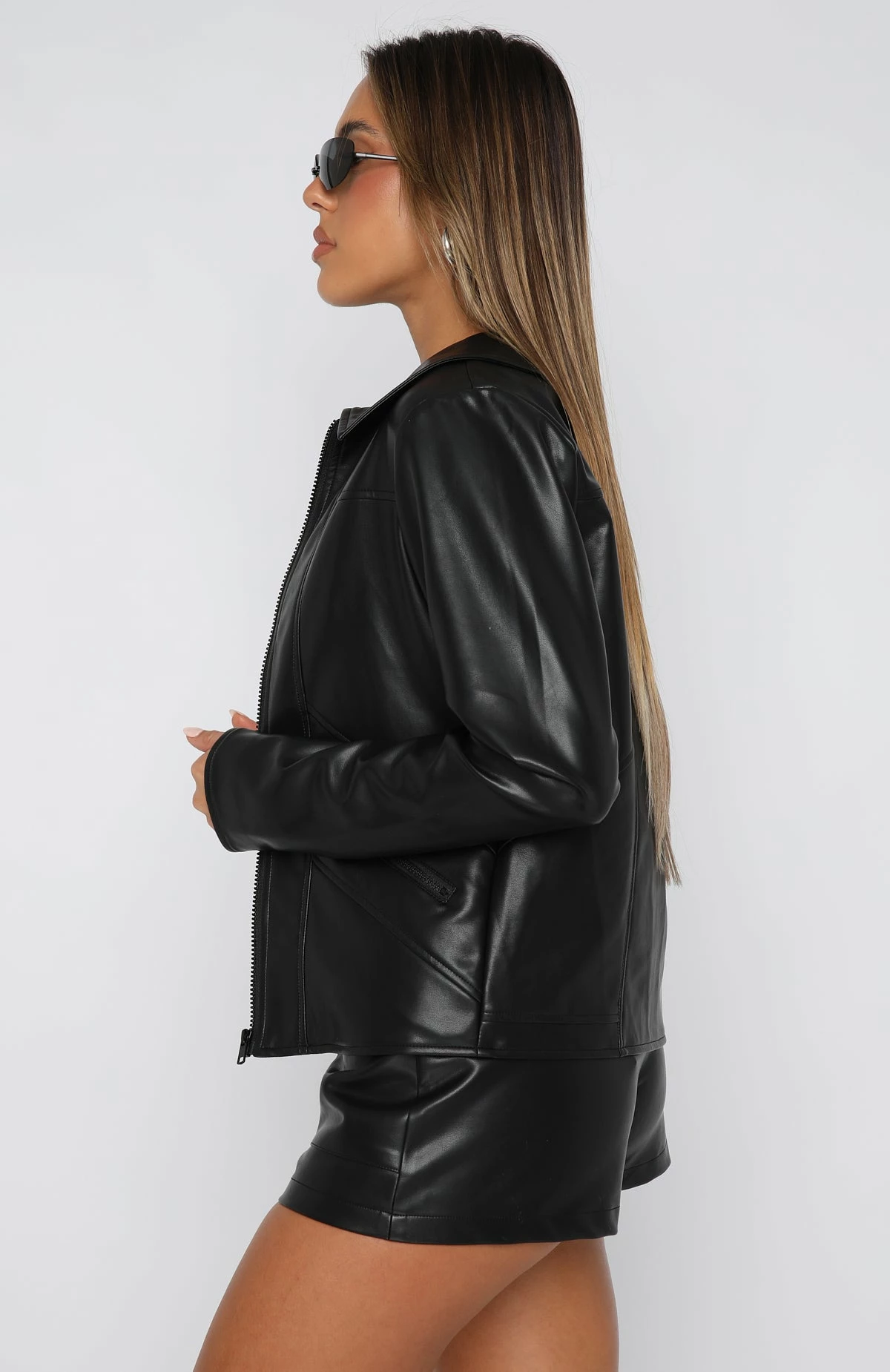 Reminds Me Of You PU Jacket Black 6 Reminds Me Of You PU Jacket Black - Image 4