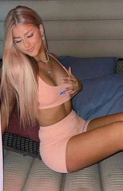 Offstage Ribbed Bike Shorts Apricot Ice -whitefox shop 248371799 286122983366895 5384728145549005539 n