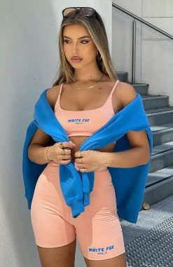 Offstage Ribbed Bike Shorts Apricot Ice -whitefox shop 255979434 4366109590154111 2921754678682231490 n