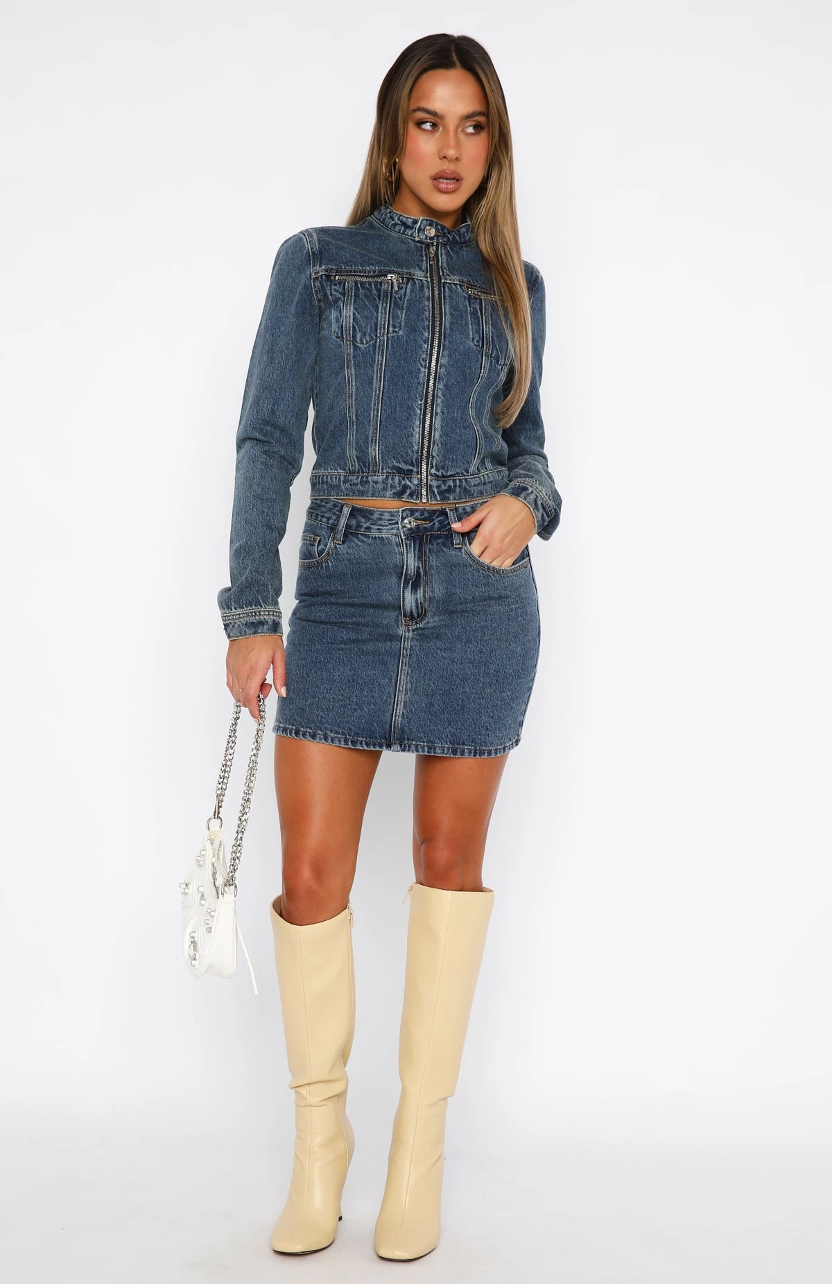 Cause For Concern Mini Skirt Offshore Blue 7 Cause For Concern Mini Skirt Offshore Blue - Image 5