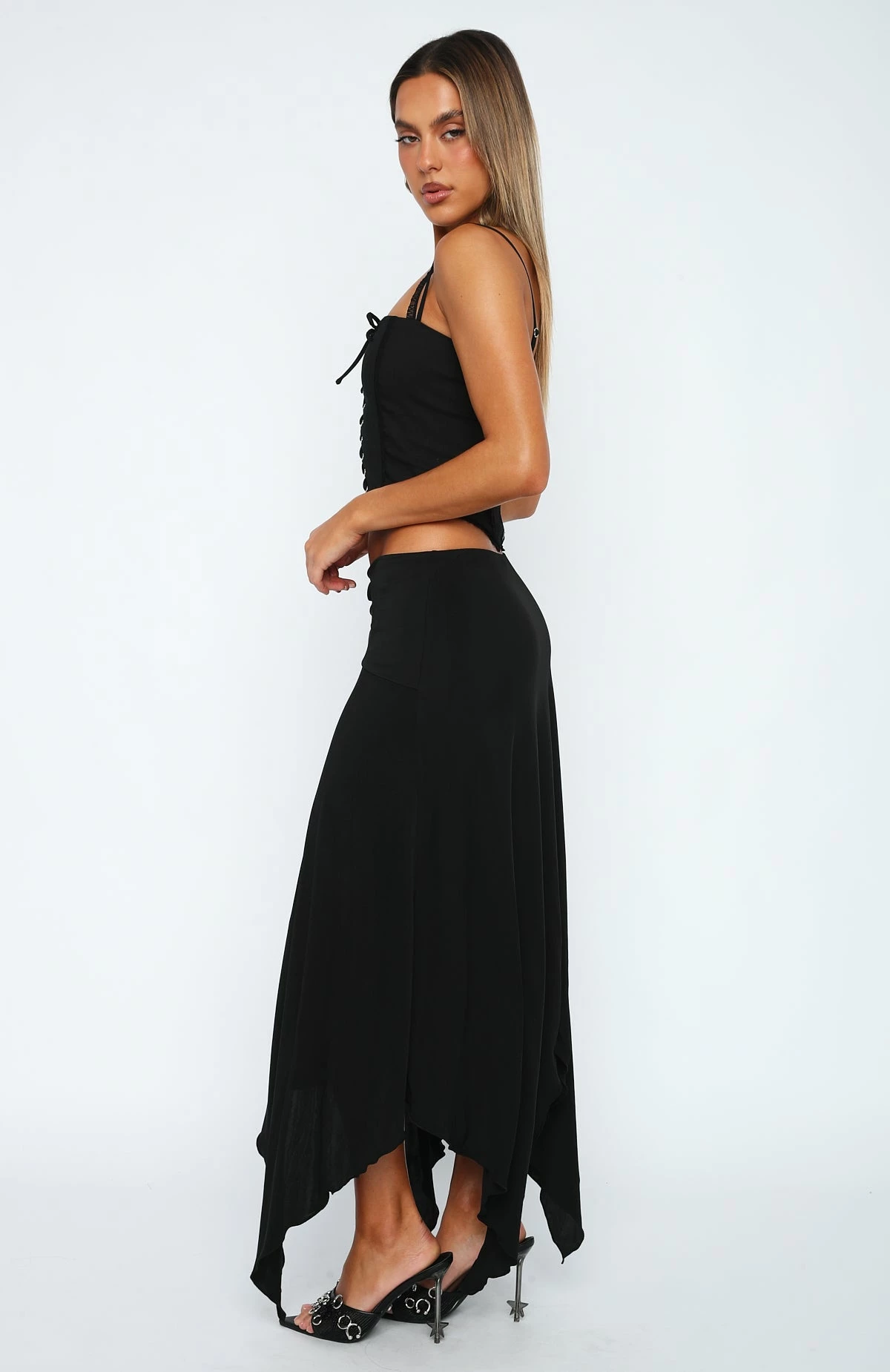 Pretty Poison Midi Skirt Black 5 Pretty Poison Midi Skirt Black - Image 3