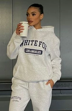 Varsity Vibe Hoodie Grey Marle