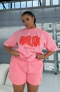 Archive 6.0 Lounge Shorts Melon -whitefox shop ARCHIVE 6.0 T SHIRT LOUNGE SHORTS MELON 05.04.23 03