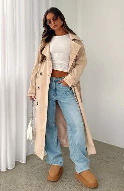 Feeling Fine Trench Coat Beige -whitefox shop FEELING FINE TRENCH COAT 2