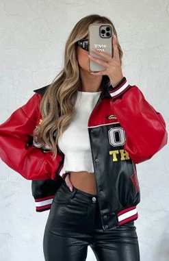 Out Of Here Bomber Jacket Black/Red