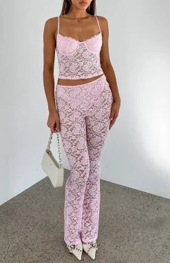 New Era Pants Baby Pink -whitefox shop LOVERS LANE TOP NEW ERA PANTS 08.08.23 01