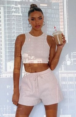 New Location Waffle Shorts Oatmeal 15 New Location Waffle Shorts Oatmeal -whitefox shop MADE FOR THIS CROP NEW LOCATION SHORTS 08 06 22 0010