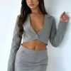 Not Sorry Cropped Blazer Grey