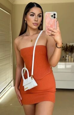 Slow Jams Knitted Mini Skirt Rust -whitefox shop PeytonSmith 333a0e8b 1371 4c36 ab7b 071579fb4fe3